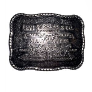 Vintage Levi Strauss & Co. Two Horse Brand limited edition metal belt buckle